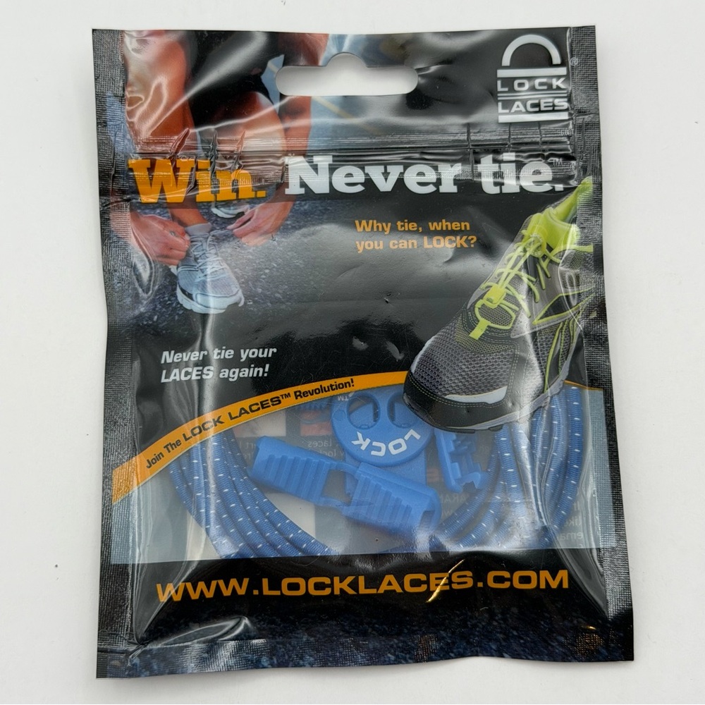 Lock Laces Elastic No‎ Tie Shoelaces Royal Blue Running Triathlon